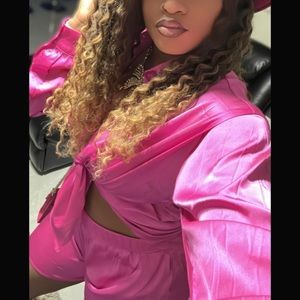 Osha Satin Set- Magenta